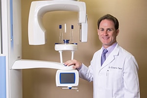 Periodontist with equipment